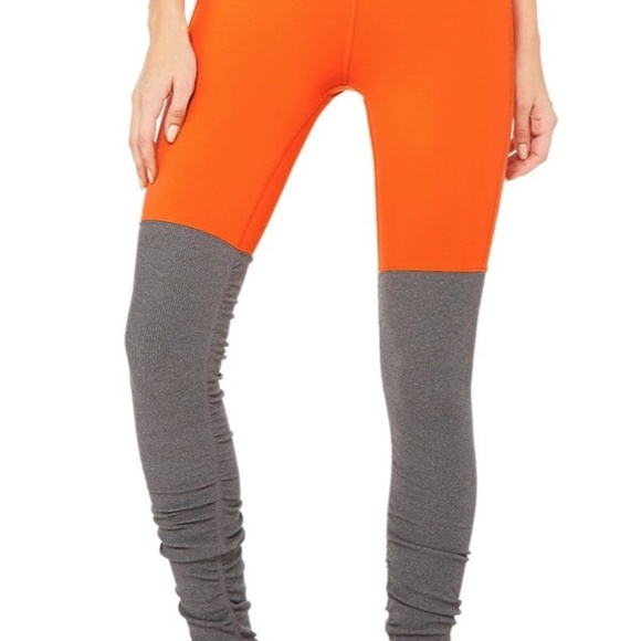 Brand-new with tag ALO YOGA goddess leggings starburst stormy heather - Picture 2 of 4